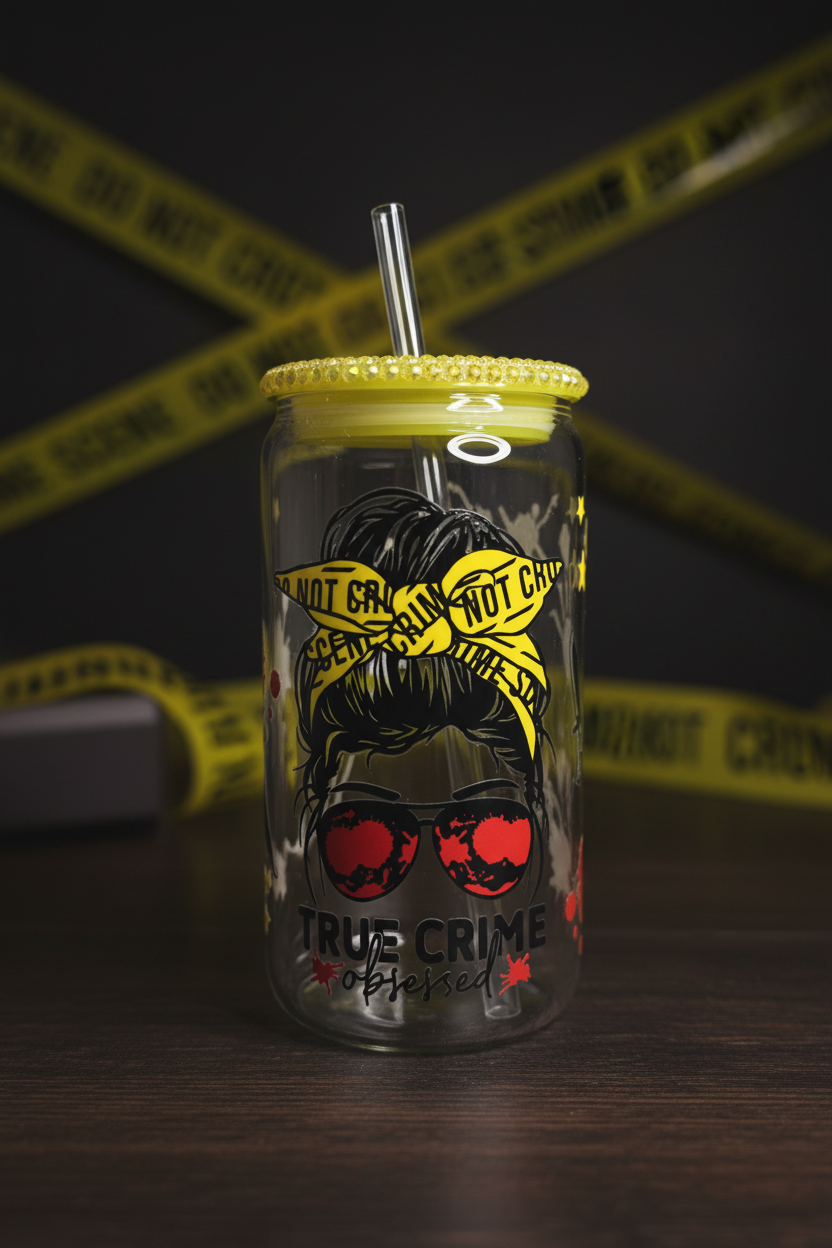 True Crime 16 oz. Glass Tumbler