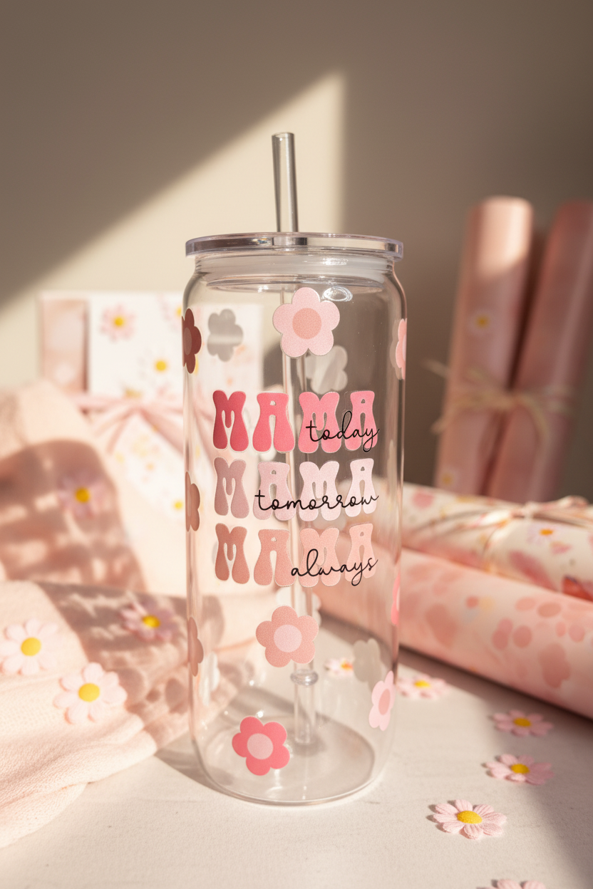 Mama 20 oz. Glass Tumbler